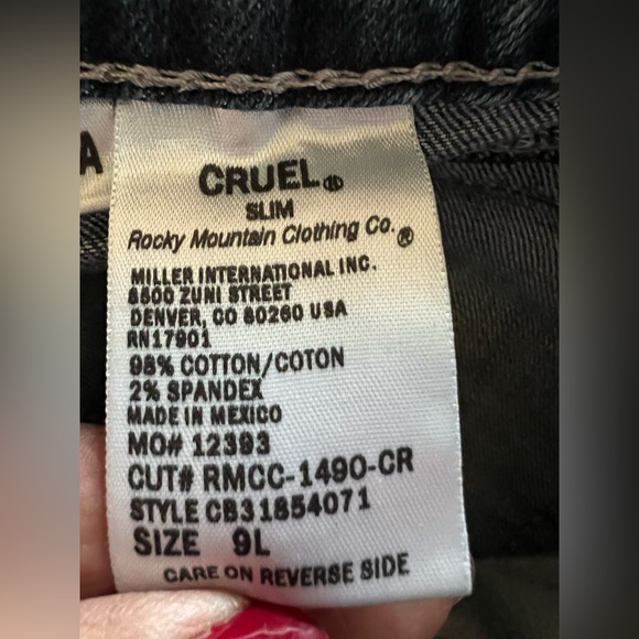 Cruel Girl Olivia Slim Bootcut Jeans Embellished Western Pockets Size 9L - Picture 4 of 6